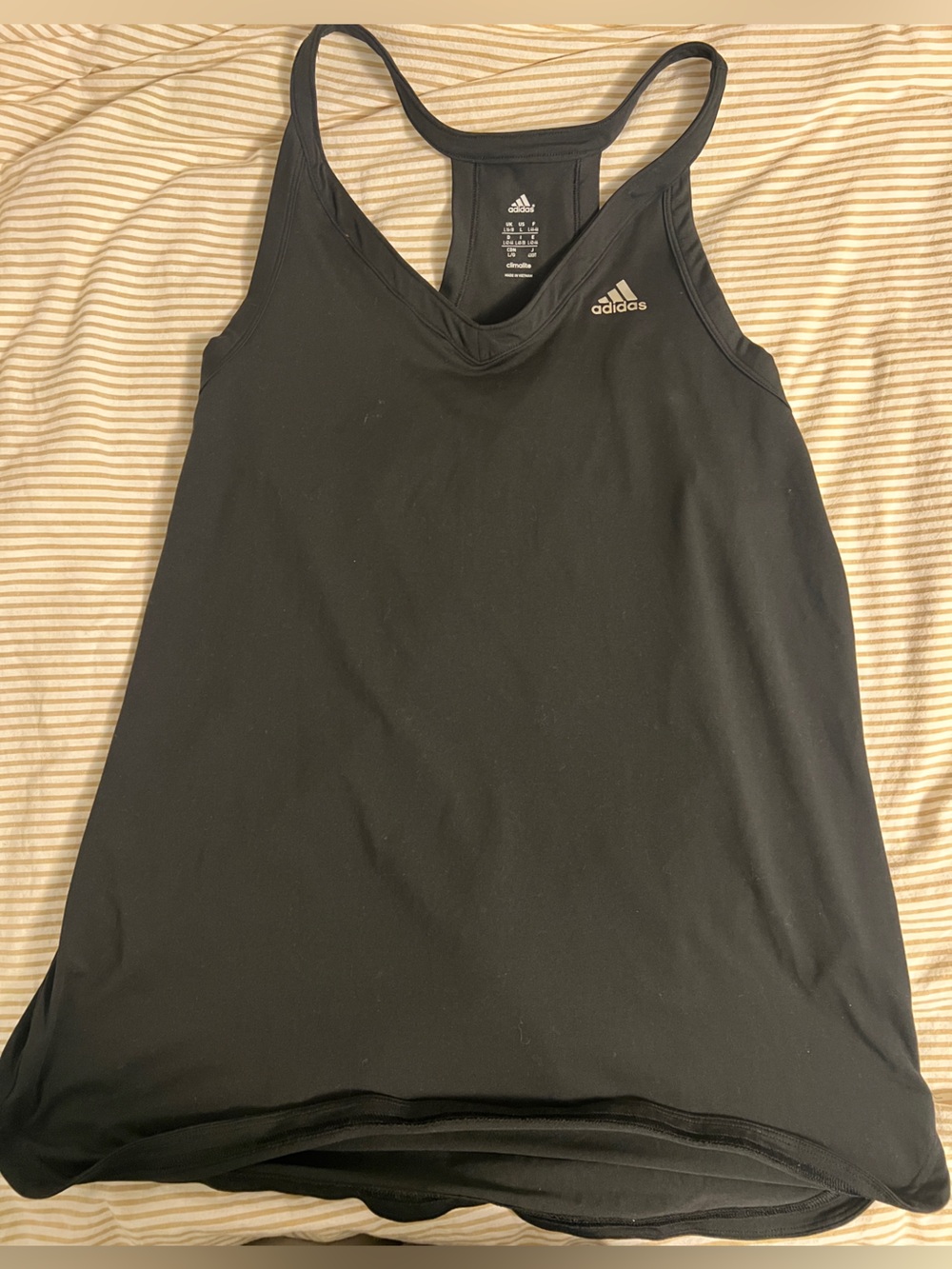adidas Black Racerback Sports Bra with Logo